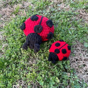 Crochet Small Ladybug Plushie Amigurumi, Gift for Kids