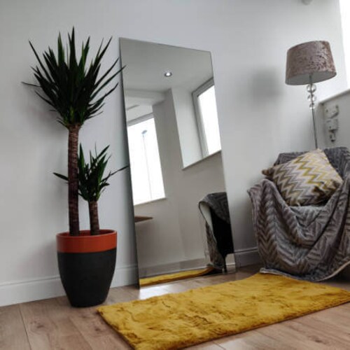 Fulllength Arch Leaner Mirror Frameless Home Mirror Bedroom Etsy