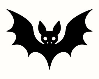 Bat SVG, Halloween Bat PNG, Spooky Silhouette, Cricut Cut File, Gothic Bat Clipart, October Decor