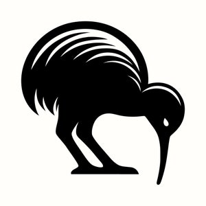 Pájaro kiwi SVG, fauna de Nueva Zelanda PNG, imágenes prediseñadas de aves no voladoras, vector de animales nativos, regalos para observadores de aves, diseño de bricolaje de vida silvestre, impresión de la naturaleza