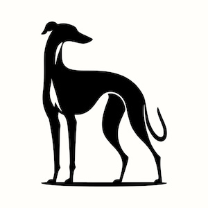 Greyhound SVG, Greyhound Dog PNG, Dog Mom Gifts, Whippet Silhouette Vector, Greyhound Decal, Sighthound Laser Cut Files, Greyhound Art Print
