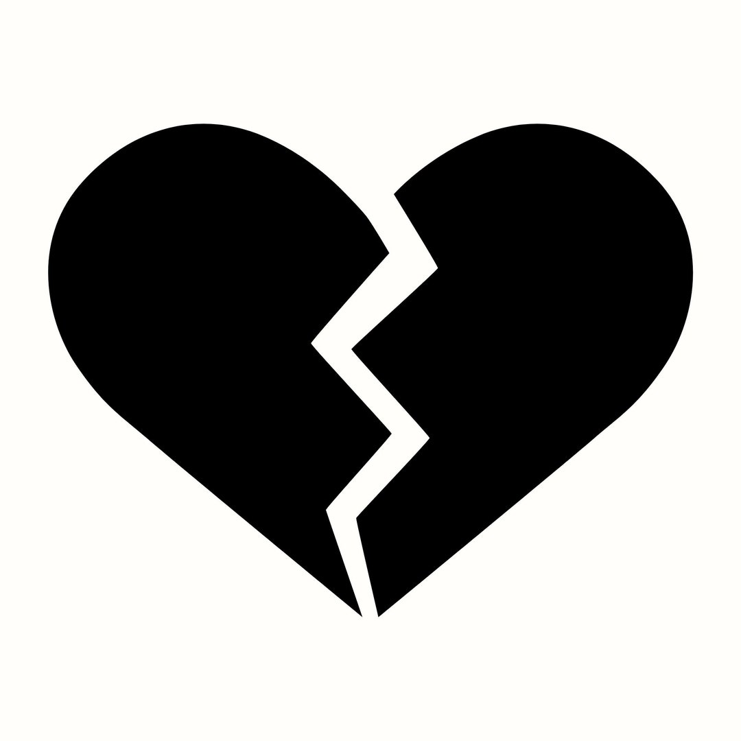 Broken Heart SVG, Breakup Clipart, Love PNG, Heart Breaker Vector