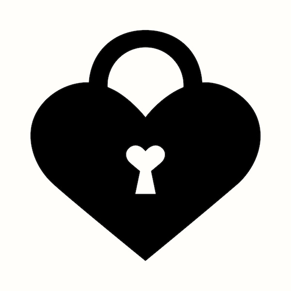 Love Locket SVG, Heart Lock PNG, Keyhole Clipart, Romantic DIY Art Crafts Supply, Anniversary Shirt Vector Design, Valentine's Day Gift Icon