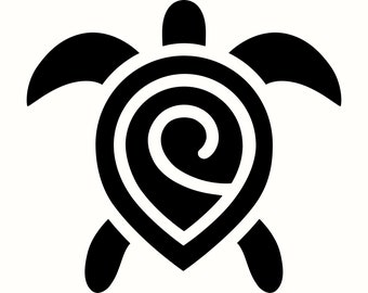 Tribal Sea Turtle SVG, Ocean Animal PNG, Summer Party Decor, Island Life Shirt Graphic, Nature Wildlife Decal, Indigenous Pattern Silhouette