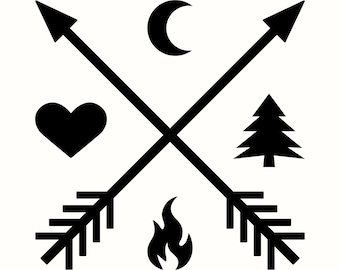 Arrow SVG, Camping Arrows PNG, Rustic Arrow Symbols, Boho Cabin Decor, Outdoor Adventure Design