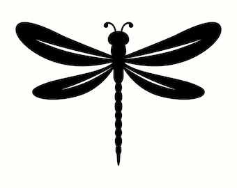 Dragonfly SVG, Dragonfly Silhouette PNG, Insect Clipart, Nature Wall Art, Garden Decor, Cricut Cut File