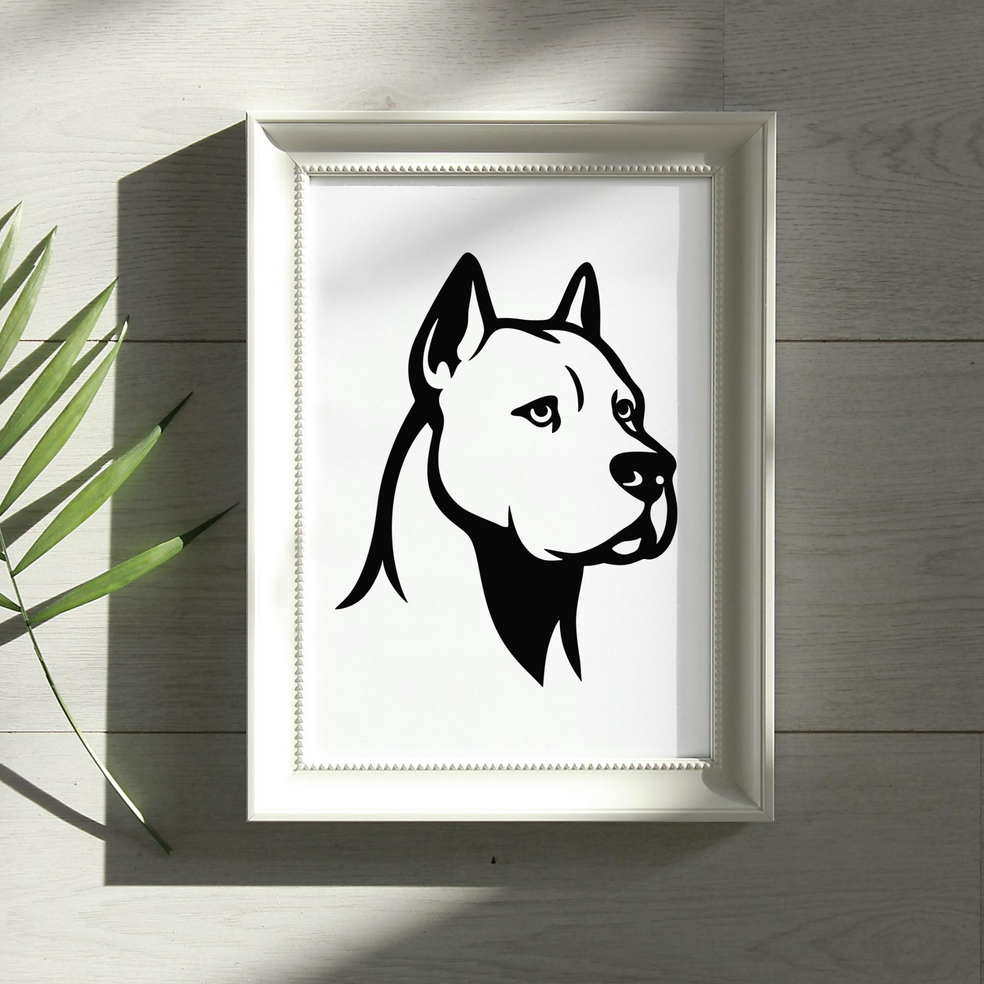 Pannello Cane o piano cottura dogue de bordeaux 01 20 x 10 cm