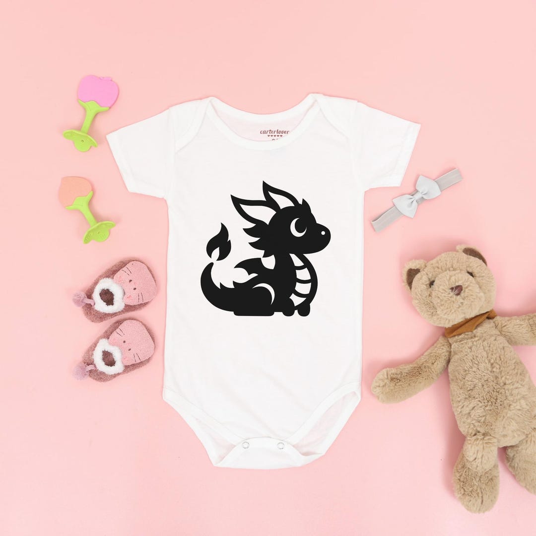 Baby Dragon SVG, Cute Dragon PNG, Cricut Cut File, Fantasy Creature ...