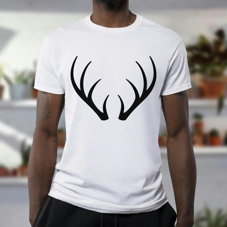 Deer Antlers SVG, Hunting PNG, Buck Rack Silhouette, Rustic Cabin ...
