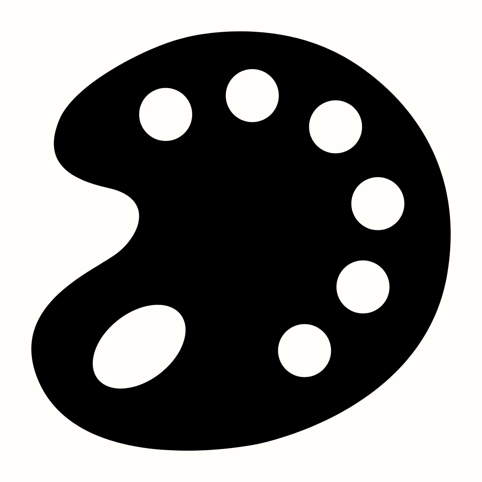 Black Paint Palette Svg, Paint Palette Png, Painting Clipart, School