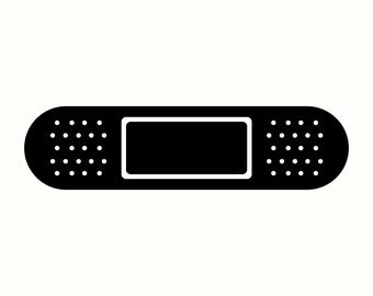 SVG de curita, PNG de curación, imágenes prediseñadas de primeros auxilios, silueta de curita, diseño de camiseta médica, gráficos de farmacia, regalo artístico DIY para graduado médico