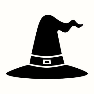 Witch Hat SVG, Halloween PNG, Spooky Clipart, Cricut Haunted House Crafts, Magic Costume Design, Witchy Party Art Printable, Laser Cut File