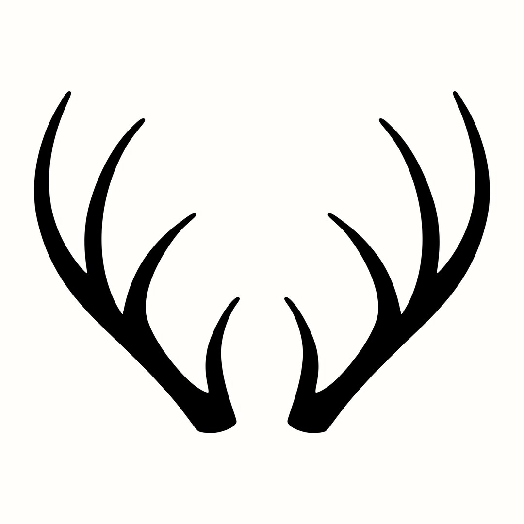 Deer Antlers SVG, Hunting PNG, Buck Rack Silhouette, Rustic Cabin ...