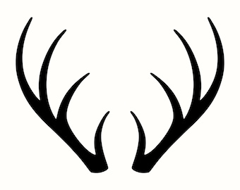 Hjorthorn SVG, jakt PNG, hjorthornssilhuett, rustik stuga Clipart, vilda djur Cricut Cut-fil, utomhusdekor