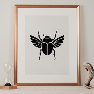 Scarab Beetle SVG, Egyptian Scarab PNG, Ancient Egyptian Cricut Cut File, Sacred Beetle Clipart, Mystical Decor Printable