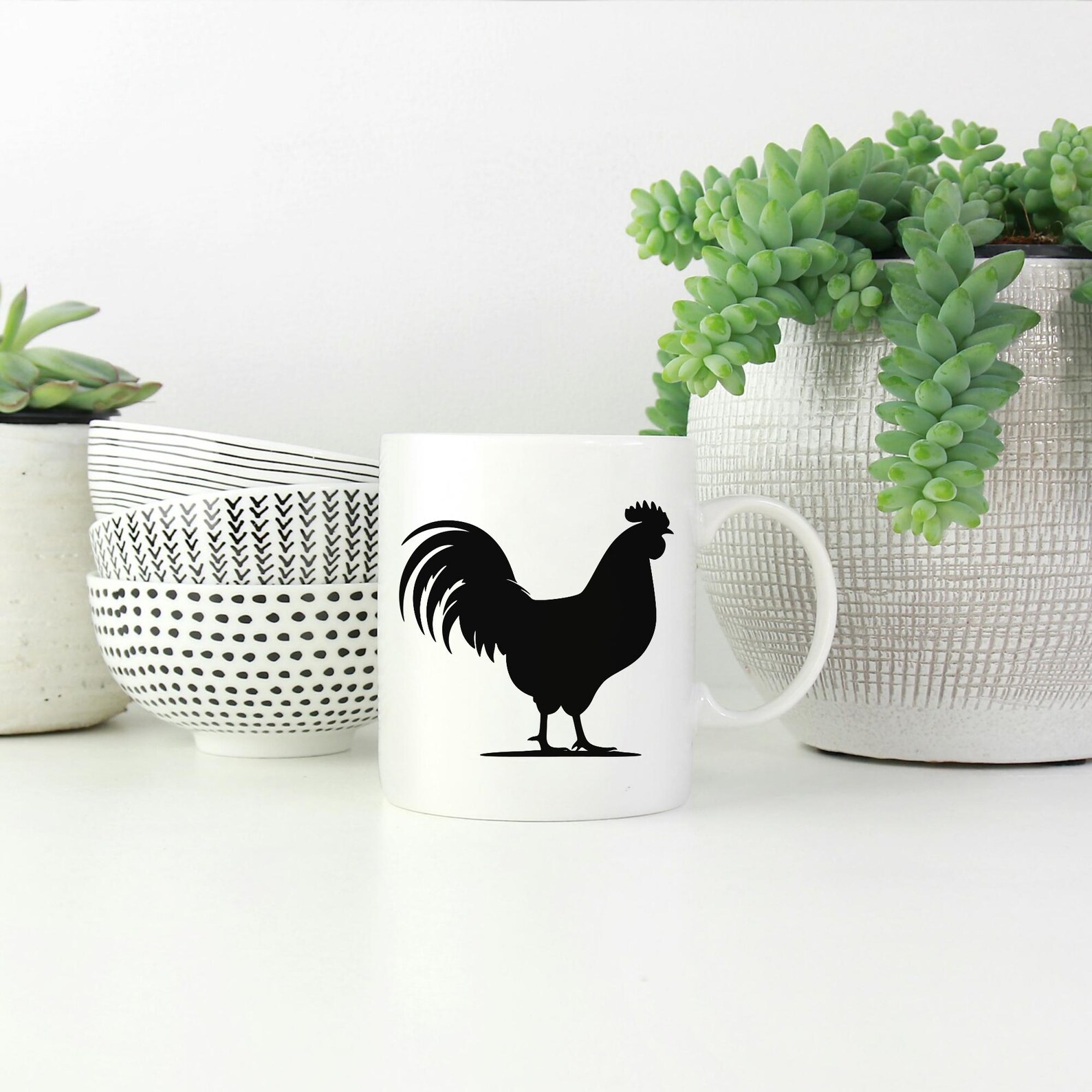 Rustic Chicken Vector Rooster SVG and PNG: Rustic Farmhouse Chicken Silhouette for Cricut ...