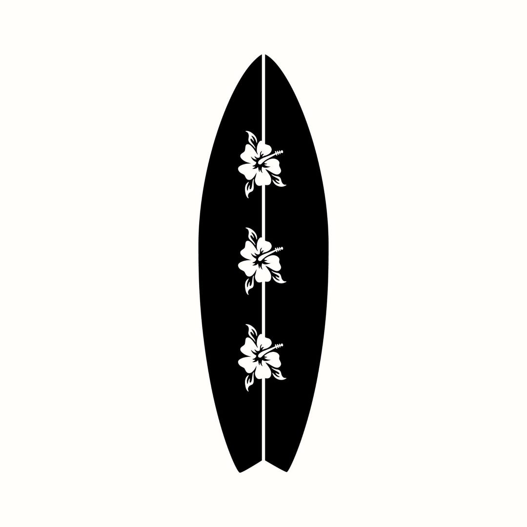Hibiscus Surfboard SVG, Tropical Surfboard PNG, Hawaiian Cricut
