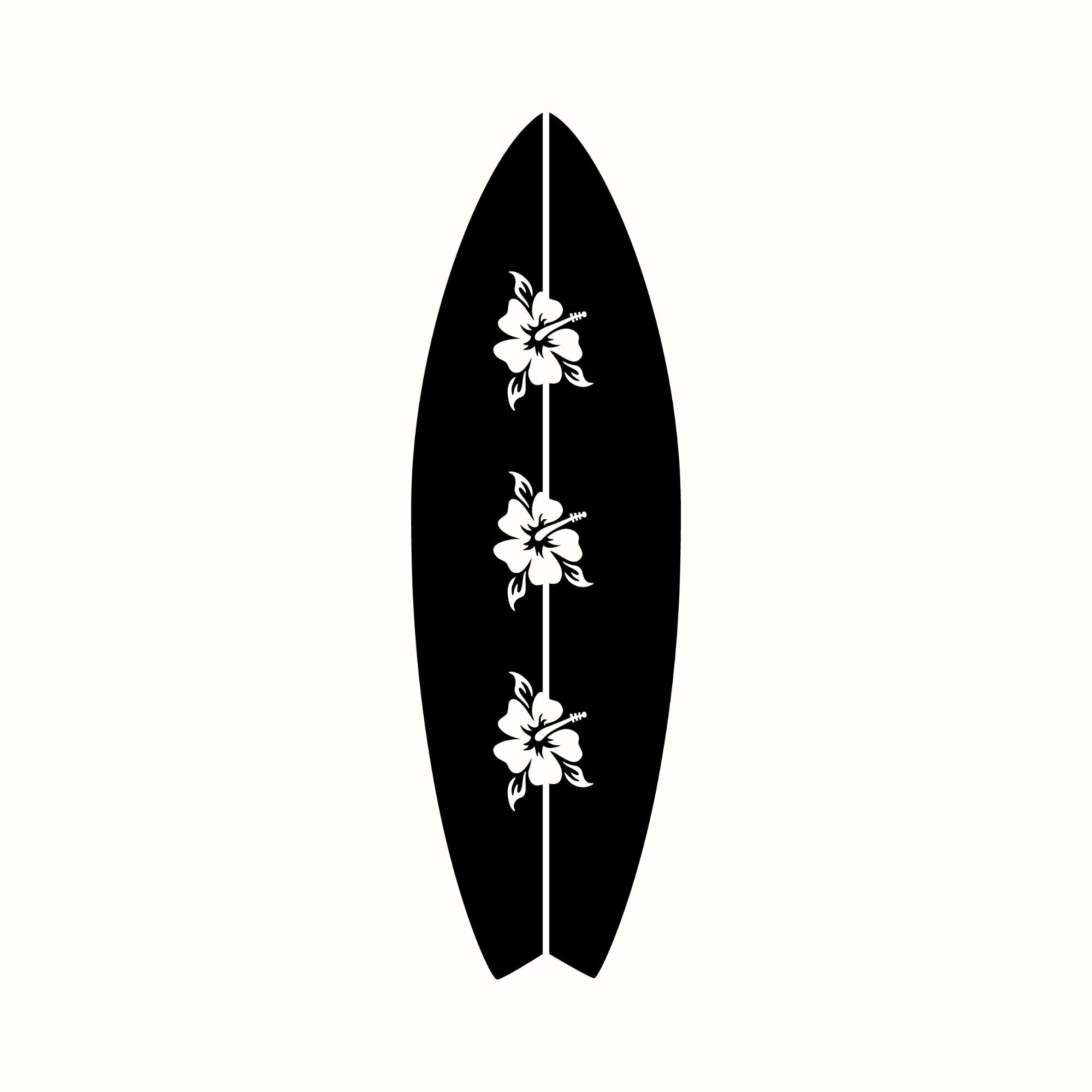 Hibiscus Surfboard SVG, Tropical Surfboard PNG, Hawaiian Cricut