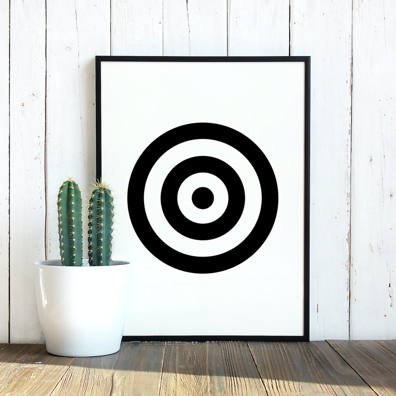 Target SVG, Bullseye PNG, Darts Clipart, Archery Logo, Black Bulls Eye Vector, Military Sniper Shirt Graphic, Transparent Target Silhouette image 4