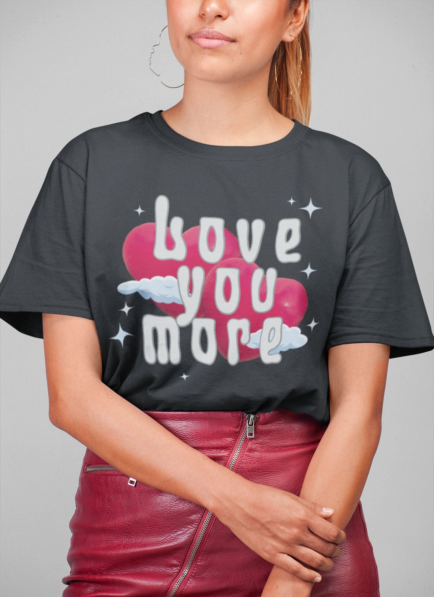 Love You More Comfort Colors Tshirt Graphite Comfort Colors T - Etsy