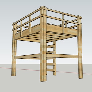 Double Loft Bed Plans & Instructions (easy) - Etsy