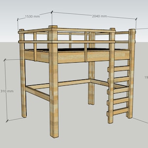 Double Loft Bed Plans & Instructions (Easy)
