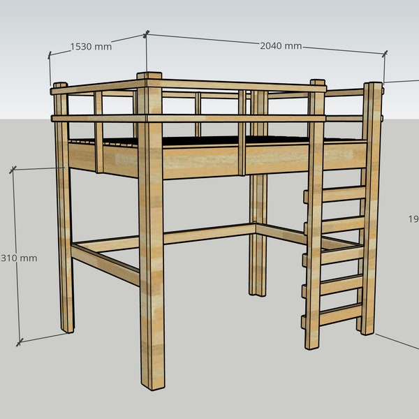 Loft Bed Plans Etsy