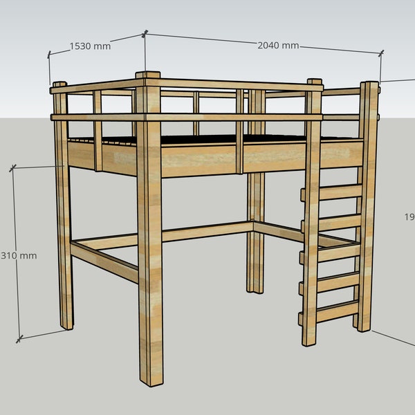 Double Loft Bed Plans & Instructions (Easy)