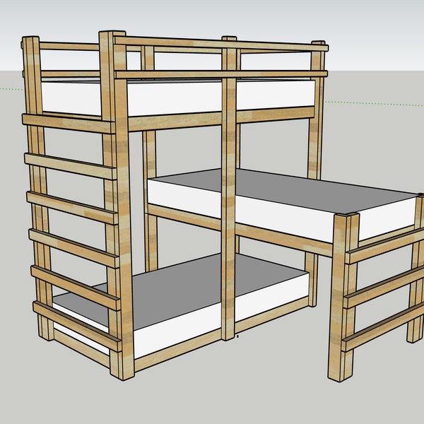 Triple Bunk Beds Etsy