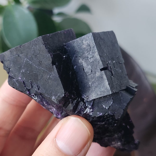 Solid Purple Cubic Fluorite Cluster - From Zhejiang