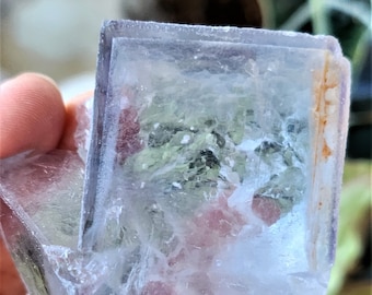 Water Clear Cubic Fluorite Specimen with Window Phantoms - From Yaogangxian