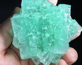 High Quality Green Atacamite Bearing Halite W/ Orange Fluorescence - From Lubin, Poland