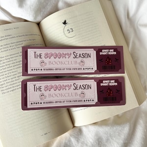 Boekenclub The Spooky Season Bladwijzer | Cadeau voor boekenliefhebber | Halloween | | Geest | Spookhuis | Boekachtig | Boekenliefhebber | Lezer