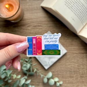 Buy me Books And Tell me I&#39;m Pretty Sticker | Bookish Gift | Gift for Book Lover | Kindle Sticker | Reader