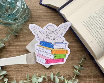 Angel Sticker, Bookish Giff, Gift for Book Lover, Kindle Sticker, Reader
