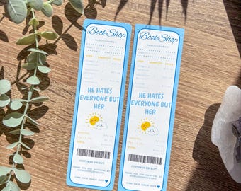 Marcapáginas de recibo de Grumpy x Sunshine: regalo para amantes de los libros