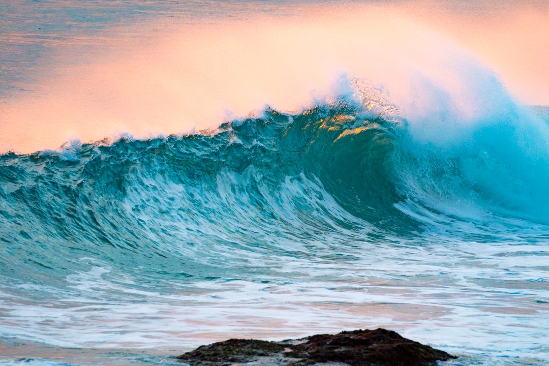 Ethereal Pastel Sunset Wave Digital Download Wall Art Highresolution
