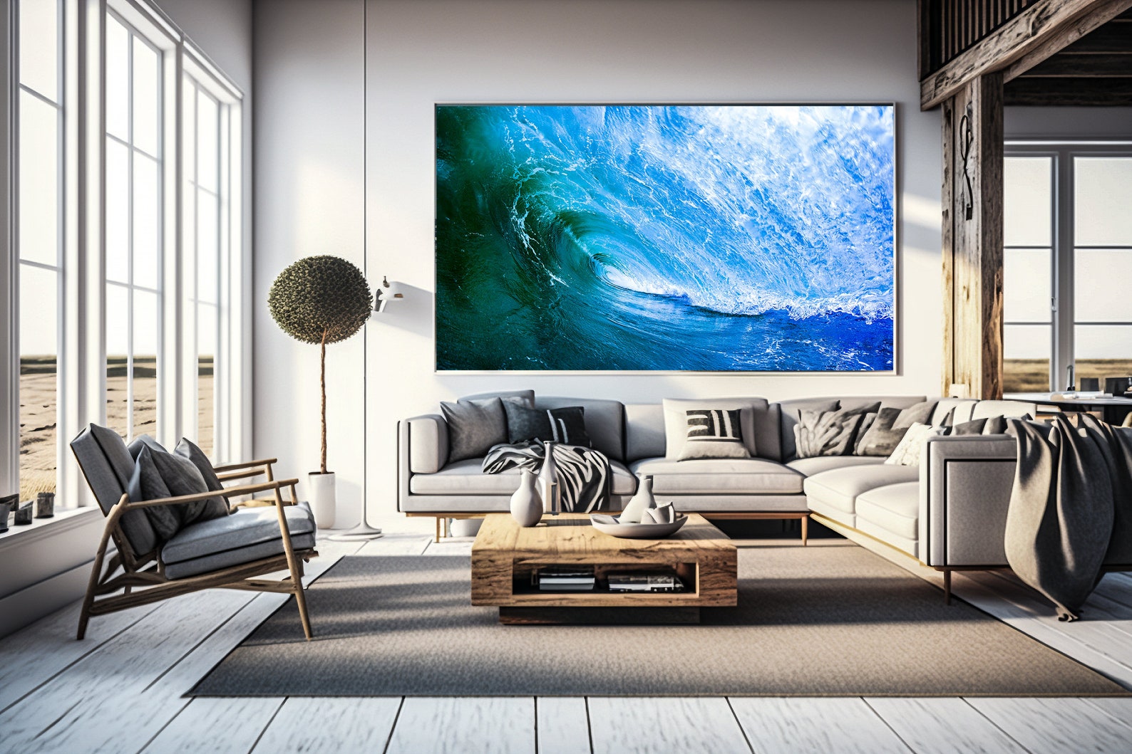 Perfect Blue Wave Digital Download Beautiful Printable Wall Art Ocean
