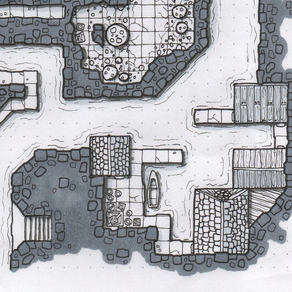 Hand-drawn map: Abysmal sewer