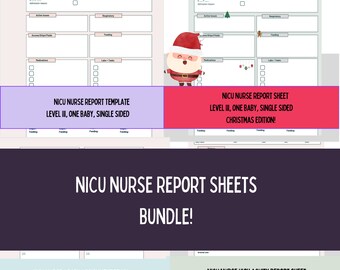 NICU Nurse Report BUNDLE (Try 4 Different Templates!)