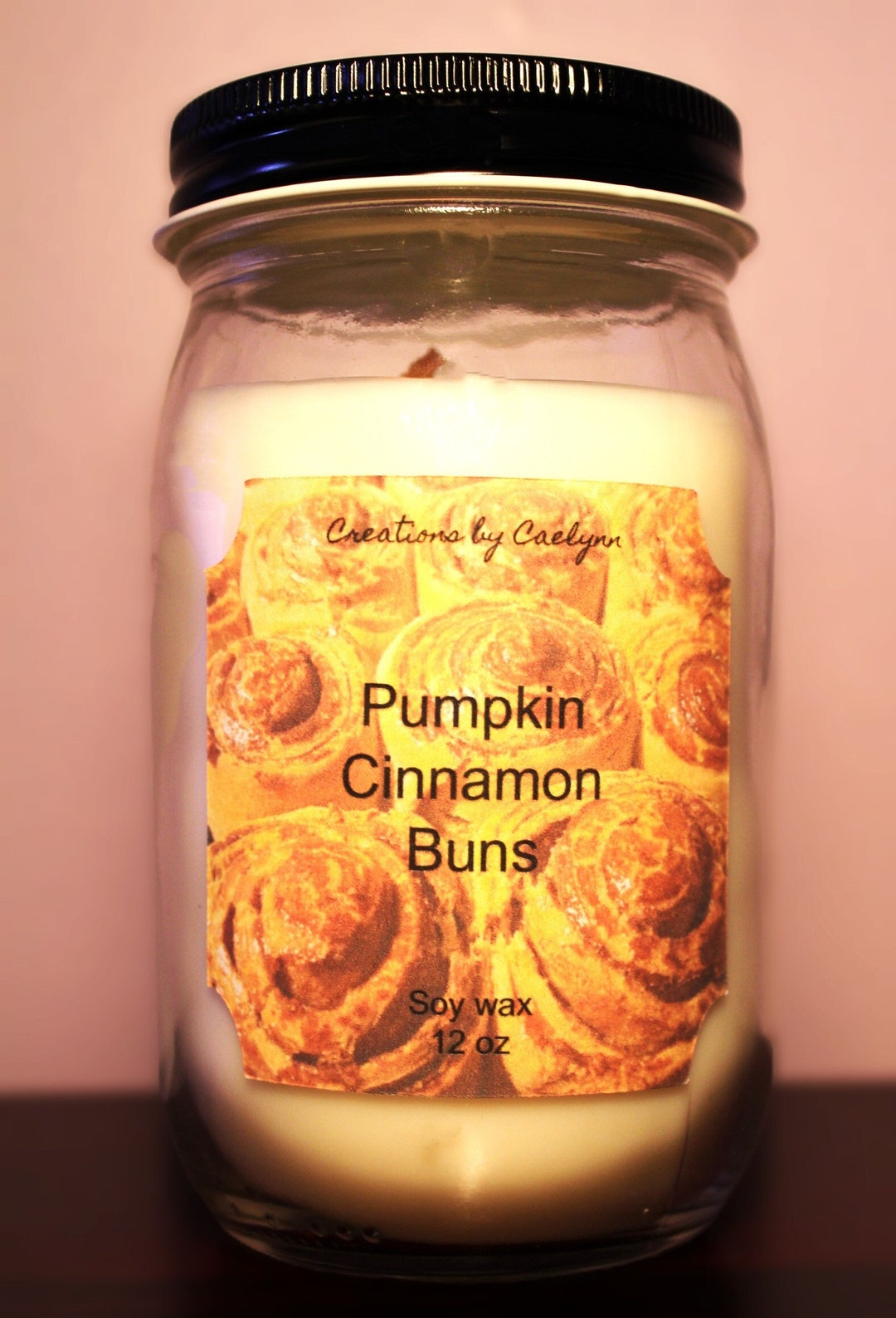 12 Oz Pumpkin Cinnamon Buns Soy Wax Candle Etsy