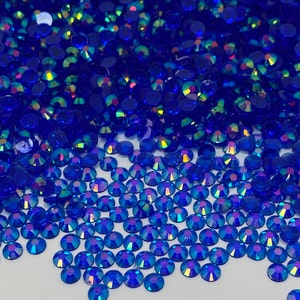 Rhinestones Clear Sapphire AB Resin &quot;Hades&quot; Non Hotfix/FlatBack 2mm 3mm 4mm 5mm  Crafts, Nail Art, Tumblers, DIY, Pens, Phonecases, Crocs
