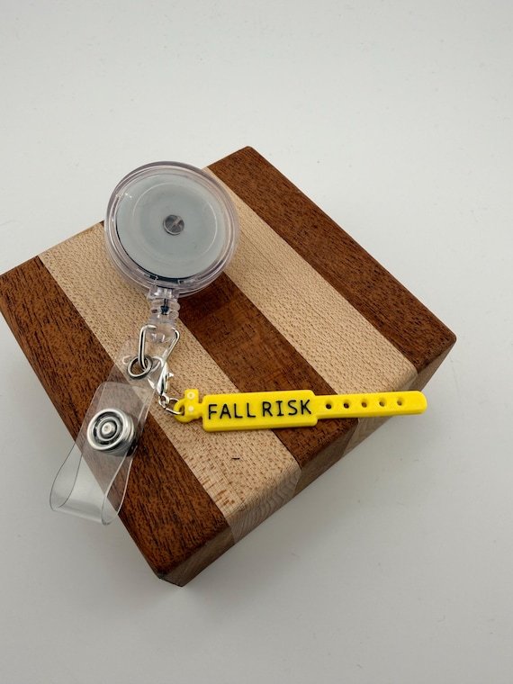 Fall Risk charm - Funny nursing badge reels