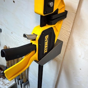 DeWalt Trigger Clamp Rack – XL Extra Large | 3D-Printed Wall Mount Clamp Organizer
