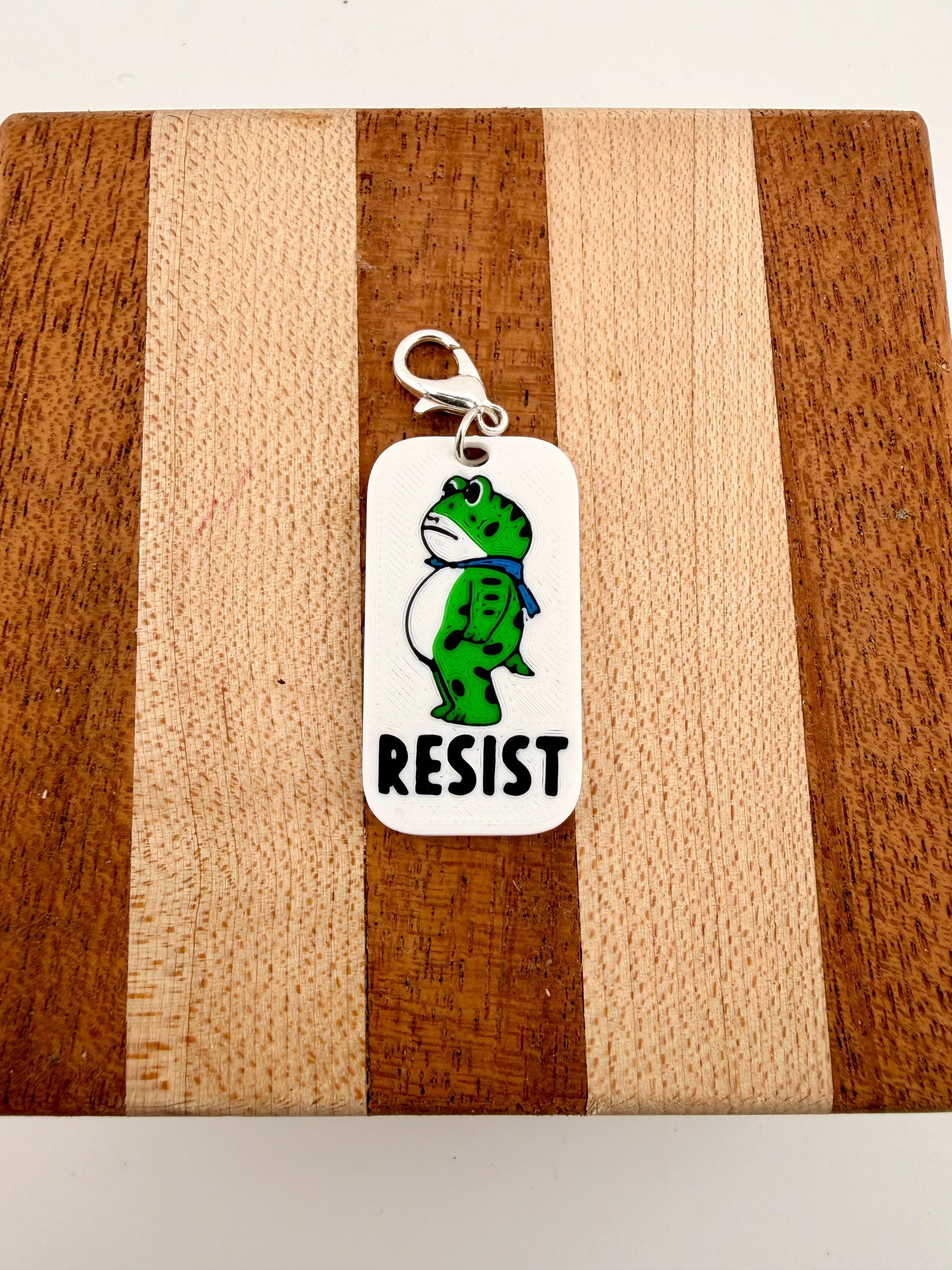 Portland Charm Portland Frog Resist Charm - 3d Printed - Anti-ice Pin, Protest - Etsy