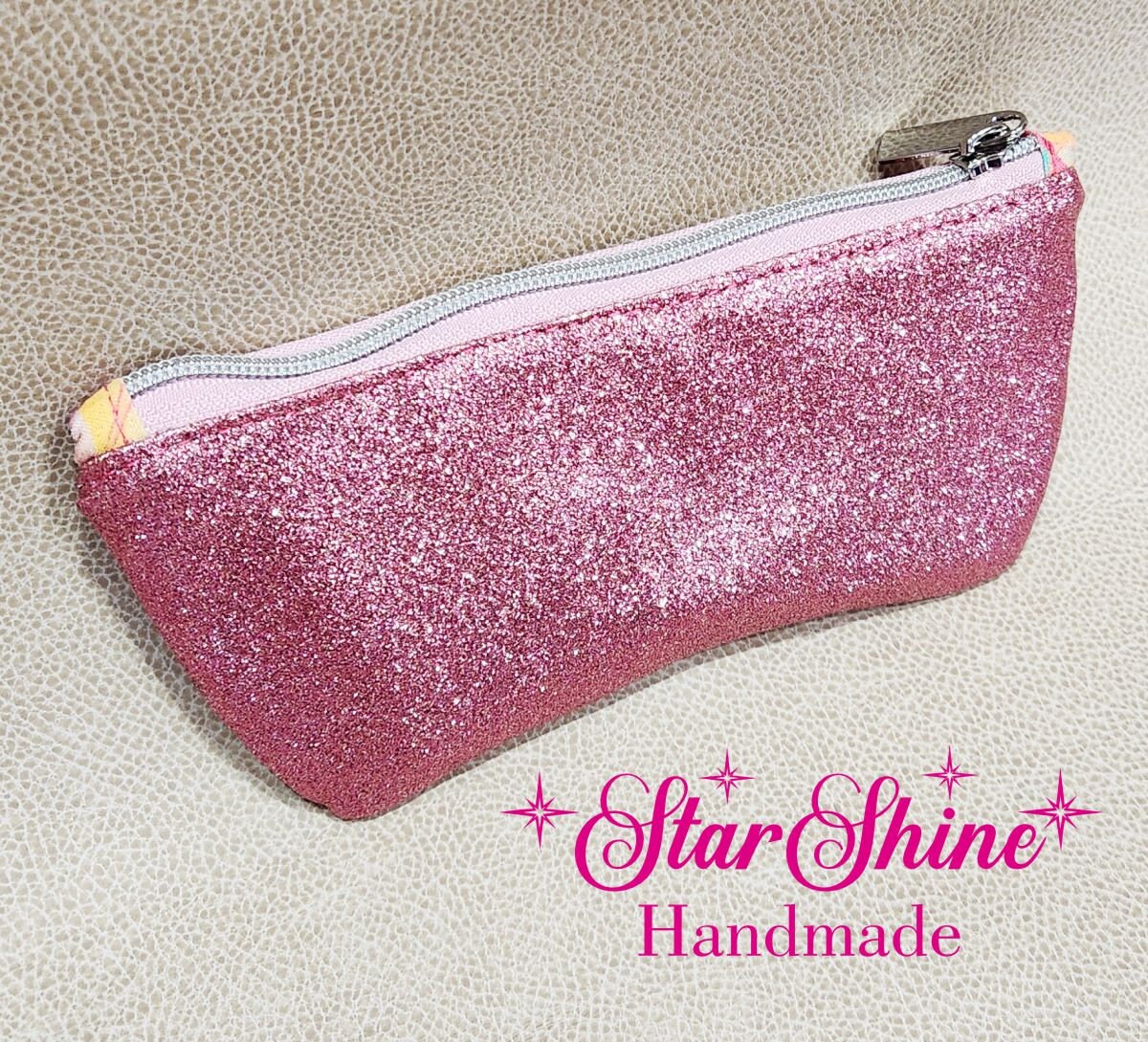 Pink Glass Case Pink Glitter Small Eyeglass Case - Etsy