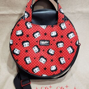 Unique Betty Boop and Stars Circle Handbag and Crossbody