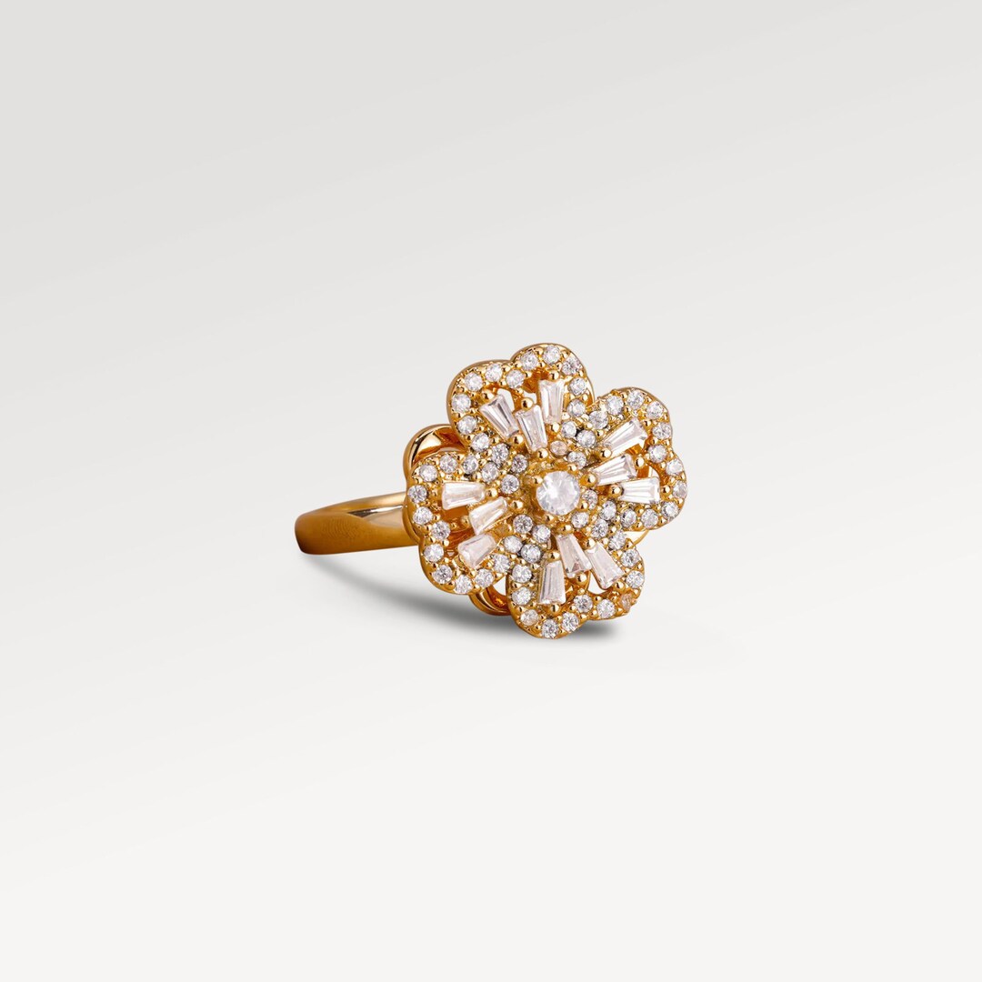 Rotating Four-leaf Clover Ring With Anti-stress Fidget Spinner - Etsy