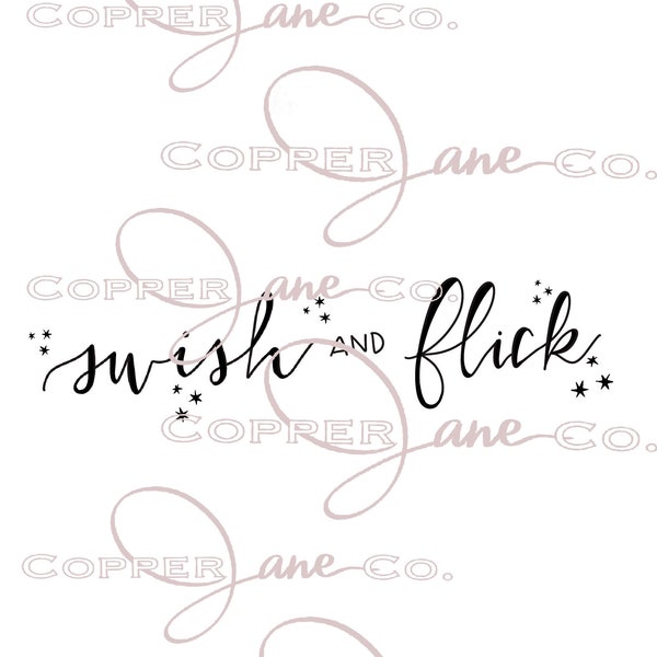 Swish and Flick SVG/PNG/JPG Digital Download