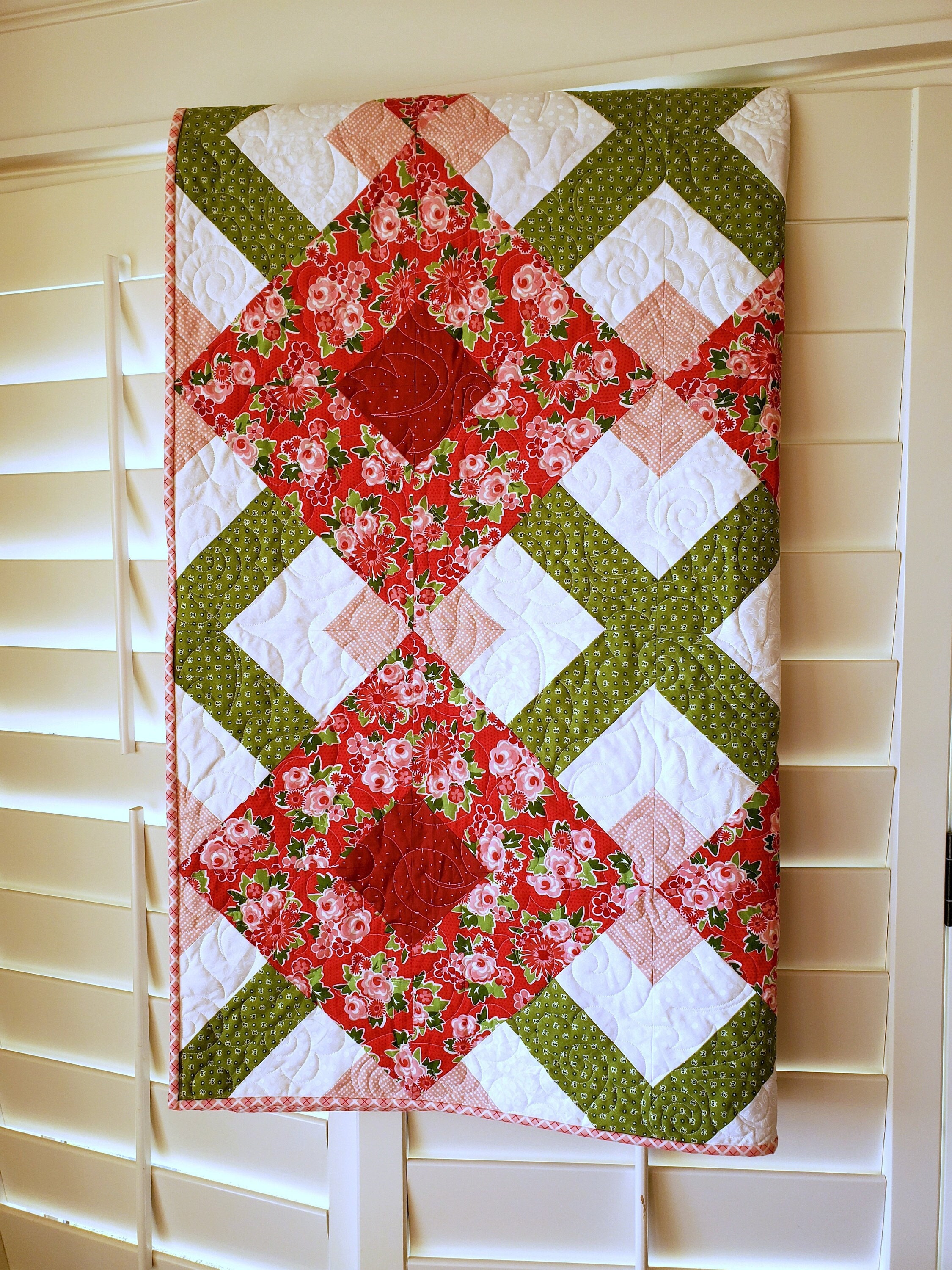 Zinnia - Big Block Quilts - PDF Pattern - Half Square